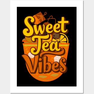 Sweet Tea Vibes Girls Southern Funny Summer Drink iced Tea Posters and Art